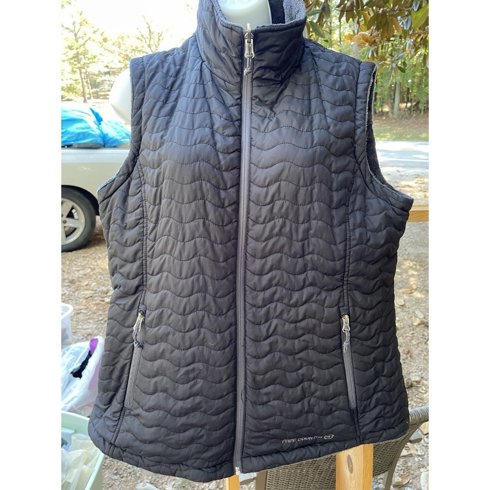 Free Country Vest! Black! Women's Large! Quilted‎ Inside